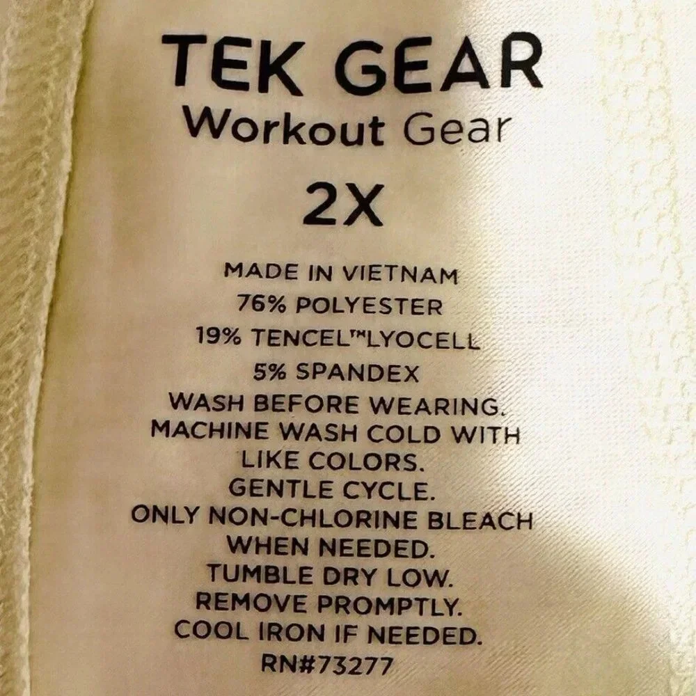 NWT TEK GEAR Women Sleeveless Athletic Leisure Flowy Wide Armhole Muscle Tank 2X - Picture 10 of 10